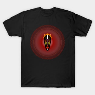 African Mystical Mask. Tribal, Native. T-Shirt